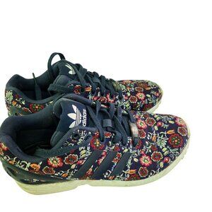 Adidas X The Farm ZX Flux Torsion 702001 Navy Floral Sneakers Size 6.5